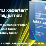 OAK ro’yhatidagi jurnalda maqola chop eting!✅