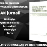 “Xorazm Maʼmun akademiyasi axborotnomasi”<br>ilmiy jurnalning taʼsischisi<br>Oʻzbekiston Respublikasi Fanlar akademiyasi hisoblanadi.<br>Ilmiy jurnal 2006-yildan nashr qilinmoqda.<br>Jurnal Oʻzbekiston Respublikasi OAK roʻyxatiga kiritilgan.